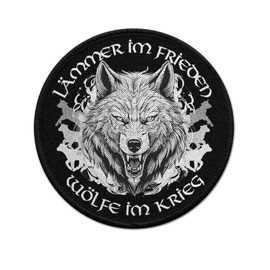 Copytec #42763 Patch 9 cm Lambs in Peace Wolves in War Viking Warrior Fighter