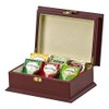 Wooden Tea Box in Rosewood And Cream