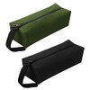 2Pcs Multipurpose Zipper Small Tool Bag, Canvas Tool Bags Small Tool Pouch Tote Bags Tool Organizer Storage Bag for Screwdriver Tool(Black&Green)