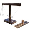 YEAPEAK Wooden Ring Toss Game, Hooks Ring Toss Game, Hook