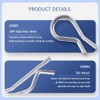 50 Pcs Stainless Steel Cotter Pins, R Clips Split Pins