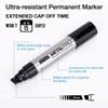 ZEYAR Permanent Markers, JUMBO Size, Aluminum Barrel, Set of 2,