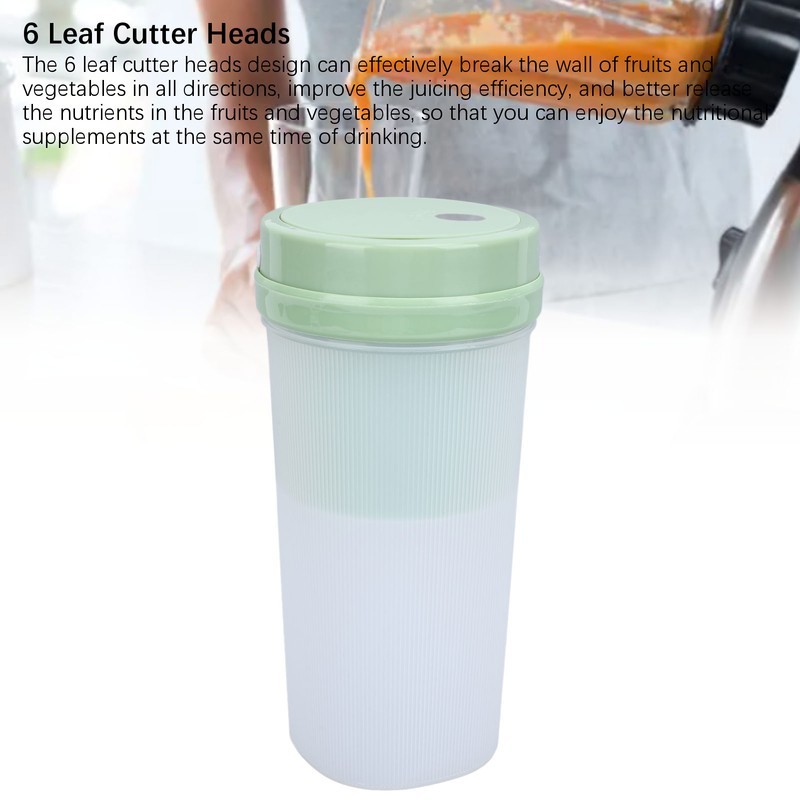 Portable Blender Cup 300ML Large Capacity Rechargeable Juice Bottle Electric