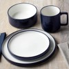 Noritake ColorTex Stone Navy 4-Piece Place Dinnerware Setting in Blue/White.,