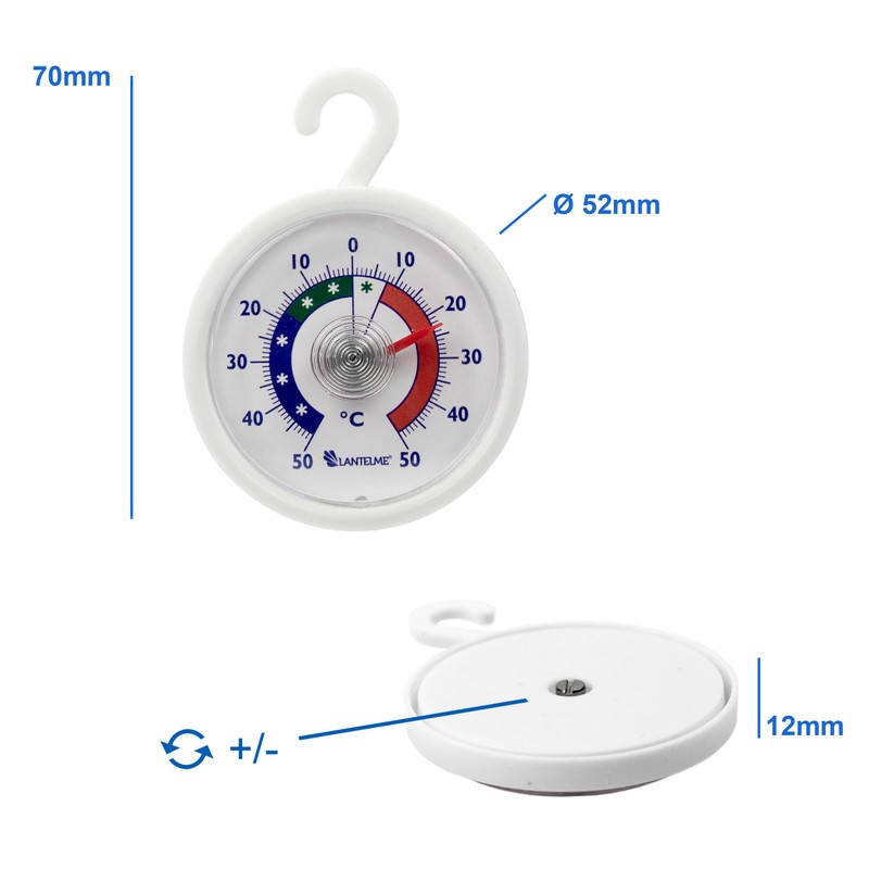 Lantelme Fridge Thermometer Temperature Indicator + - 50°C | With