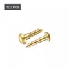 sourcing map Wood Screws M2.5 x 10mm Slotted Round Head