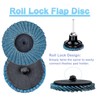 Treki 15Pcs 2 Inch 50mm Flap Disc Quick Change Flap
