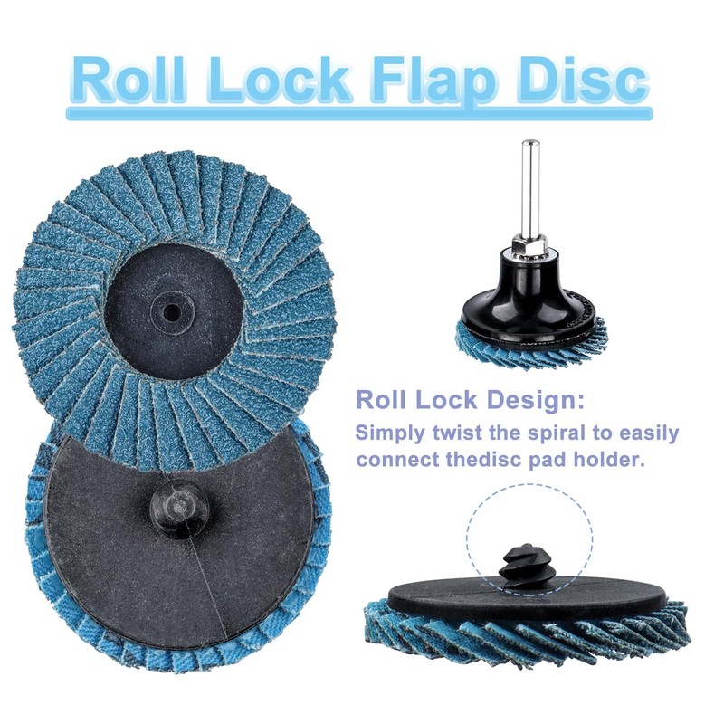 Treki 15Pcs 2 Inch 50mm Flap Disc Quick Change Flap