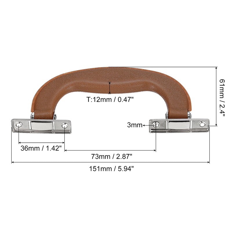 QUARKZMAN Luggage Handles 151 mm/5.94 Inch Plastic Pull Handle Travel