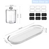 Qtip Holder Bathroom Set with Tray(4PCS) - 3 Pack Acrylic
