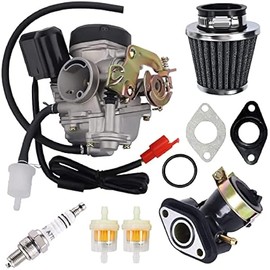 GY6 50CC carburetor is compatible with the 139QMB carburetor used in 49cc and 50cc 4-stroke scooters such as Taotao 80cc PD18J scooters, mopeds, ATV's, go-karts, quads, and Kymco vehicles