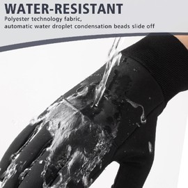 Kfnire Thermal Gloves for Men Women Touch Screen Gloves Windproof Water Resistant Suitable for Outdoor Activities such as Cycling Running Skiing (Grey,M)