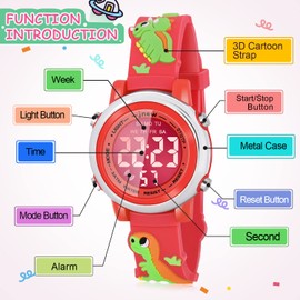SUPZOE Gifts for 3 4 5 6 7 Year Old Girls - Kids Digital Watch - Kid Watches for Girls - Kids Learning Toys - Best Birthday Gifts for Kids Age 3-8 - Christmas Stocking Stuffers for Kids