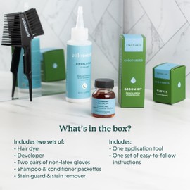 Colorsmith Hair & Beard Colour for Blending Greys 2 pack, Ammonia-Free Complete Men’s At-home Beard & Hair Dye Kit, Professional-grade Demi-Permanent Hair Colour (Medium Brown 5.0)