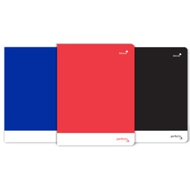 Silvine A4+ Perfect Bound Notebook 160 Pages (80 Leaves) Ruled 8mm Feint with Soft Touch Laminated Cover. Ref PERA4RBBST, Assorted Color, 1 Piece