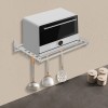 Wall Mounted Microwave Rack Stainless Steel Cooker Holder Shelf Oven