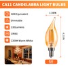 ALAMPEVER CA11 E12 LED Chandelier Light Bulbs 40W Equivalent, Dimmable