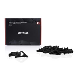 Noctua NA-SAVP1 chromax.black, Paneles Anti-Vibración para Ventiladores Noctua de 140 y 120 mm (16 unidades, Negro)
