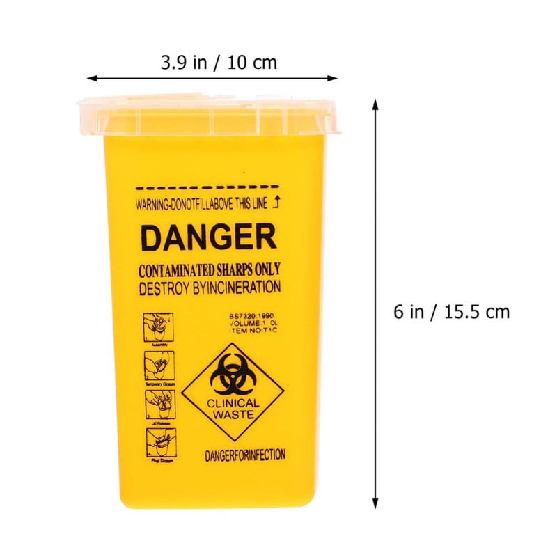 Beavorty Plastic Sharps Disposal Container: 4Pc Needle Disposal Container Small