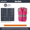 JKWEARSA Women Safety Vest, High Visibility Reflective Mesh Work Vest