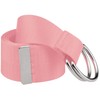Elerevyo Ladies' Double D-Ring Buckle Belt Women Canvas Solid Color
