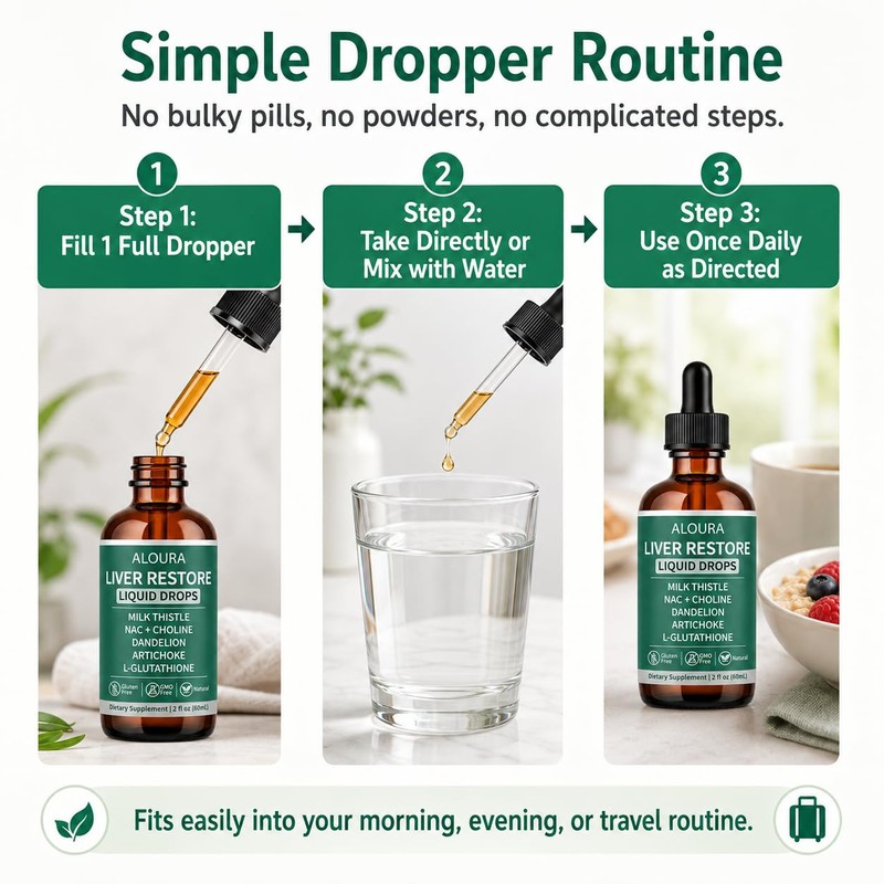 Liver Restore Drops, Complete Liver Support to Restore Energy and