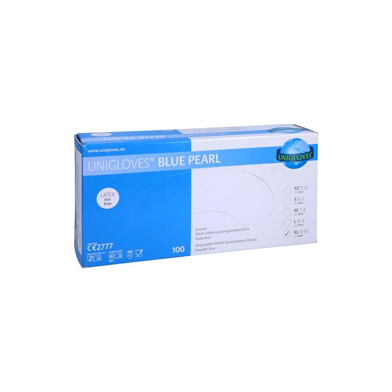 Disposable Nitrile Gloves XL Blue Pack of 100