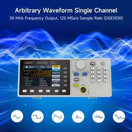 OWON Signal Generator, Waveform Generator DGE1030, Single Channel Output, 30 MHz Frequency Output, 125 MSa/s Sample Rate, 14 Bits Vertical Resolution, Function Generator Support SCPI, and LabVIEW
