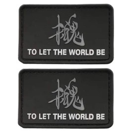 Metal Gear Solid to Let The World Be PVC Patches Hook Tactical Morale Applique Fastener Military Patch 2Pcs
