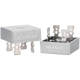 Weasch Bridge Rectifier Diode, KBPC3510, AC to DC, 1000V 35A, 4 Pin, Full Wave Single Phase Metal Housing Bridge Rectifier (10)