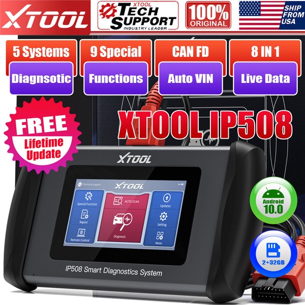 XTOOL 2025 New XTOOL IP508 OBD2 Scanner Engine ABS SRS