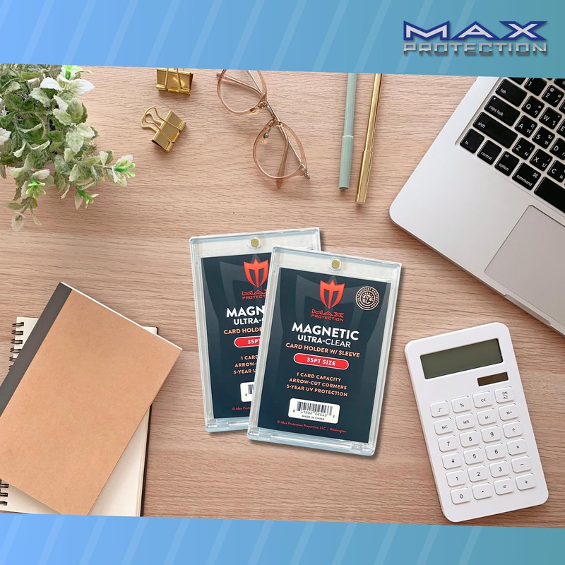 Max Protection Magnetic Card Holder for Sleeved Cards – 10-Pack