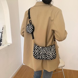 Retro Umhängetasche Tasche,90er Jahre Umhängetasche Damen,Tasche Damen Tasche Kleine Segeltuchtasche y2k Fashion Kleine Handtaschen für Frauen (Schwarz)