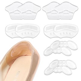 mobumeia 3-in-1 Silikon-Fersenpolster für High Heels (6 Stück) – Schmetterling/Massage/Krone Design | Ultradünn, Hautfreundlich & Unsichtbarer Halt bei Stilettos & Pumps (Gr.36-40)