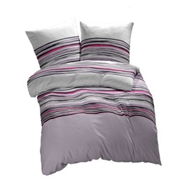 ETÉREA Side Sleeper Pillow Cover 40 x 140 cm - 100% Cotton Pillowcase Jeanine Natural Soft - Pillowcase 40 x 140 cm 100% Cotton Pillowcase with Zip - Made in Green - Purple