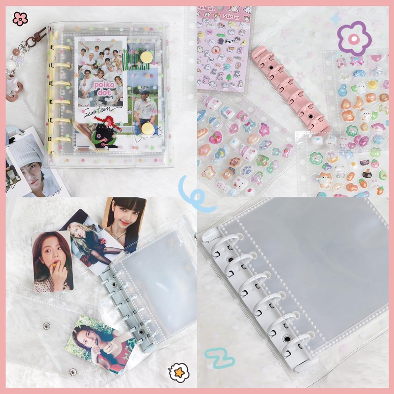 GOSO Sticker Book, Plastic Board, Transparent A7 Size, Mini Binder