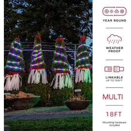 LAMPHOME LED Rope Light Multi Cuttable LED 216LED 18FT 110v with Indoor and Outdoor Decorative Lighting,Waterpro of Light with UL Certified