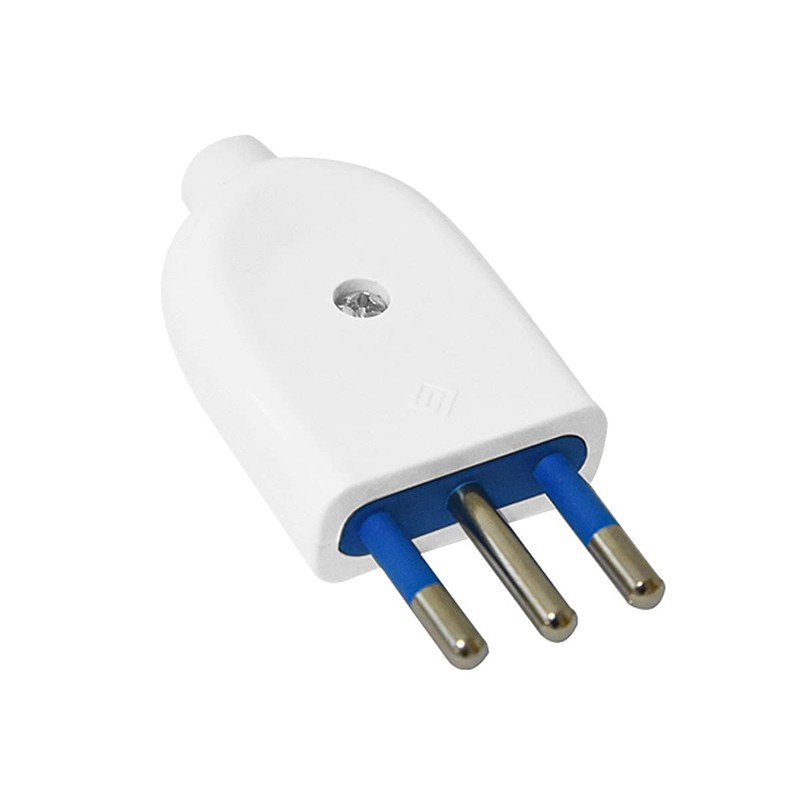 4 Pcs Electrical Plug 10A 2P+T 250V Italian Spade Plug