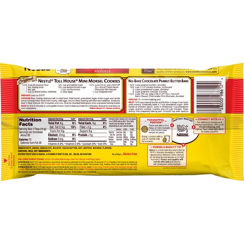 Nestle Toll House Mini Morsels 10 ounces 283grams