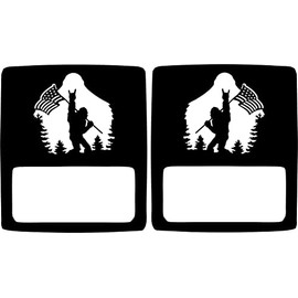 JeepTails Bigfoot Horns and USA Flag Tail lamp Light Covers (Non-LED) Compatible with Jeep Wrangler JL Models (2018-Present), Black