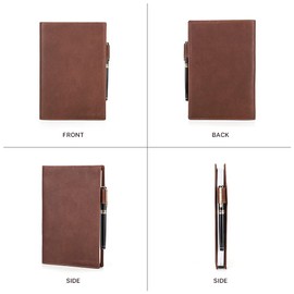 CONTACT'S FAMILY A5 Leather Journal Cover Case Handmade from Crazy Horse Leather A5 Notebook Cover for Travel, Storage, Journal, Planner, Diary