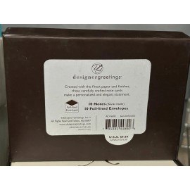 Designer Greetings Monogram "X" Boxed Notecards W/Gold Foil Envelopes 10 Cnt