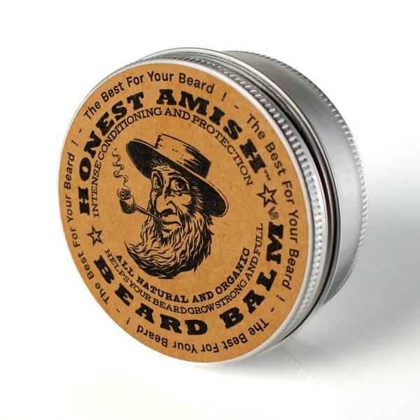 Honest Amish Beard Balm - 4 OUNCE TIN - Big - Natural and Organic Conditioner