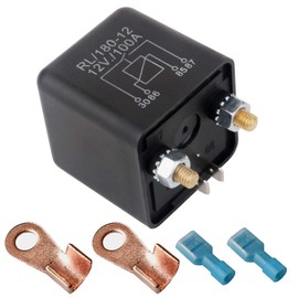 Gebildet Automotive Relays for Car Truck Motor Boat Car Starter - 12V DC 100 Amp Split Charge Relay Switch with 2 Pin Footprint + 2 Terminal