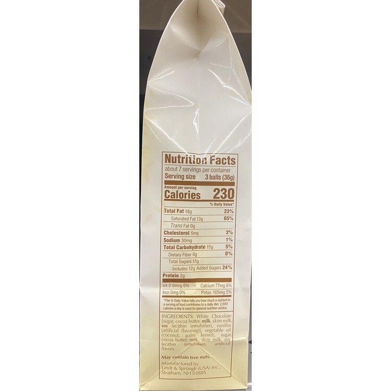 Lindt 5x NEW Lindt LINDOR White Chocolate Truffles 8.5 oz