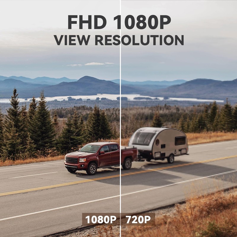 eRapta Wireless Backup Camera Magnetic: 5” Portable, 1-Min Install-Free Trailer