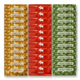 Stapster BEEF BROTH, CHICKEN BROTH, VEGETABLE BROTH Concentrate 9.6 G - Bundle of 30 pcs - 10 pcs of Each Broth