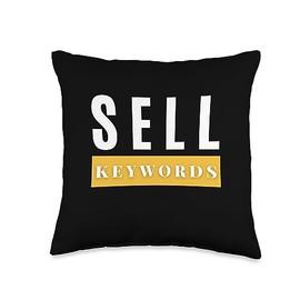 Sell Keywords Designs Sell Keywords Internet Online Seller E-Commerce Saying Funny Throw Pillow, 16x16, Multicolor