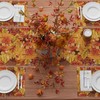 XCHI Fall Maple Leaves Pinecone Table Runner Table Decoration for