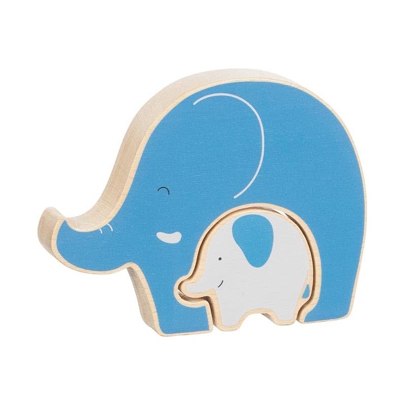 goki 57330 Wooden Elephant Puzzle - Educational Toy, Promotes Creativity,